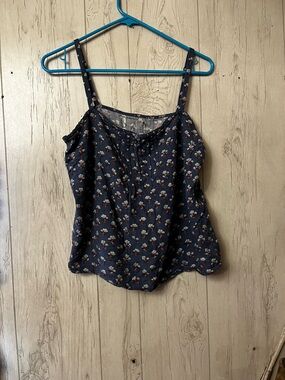 Navy Floral Spaghetti-Strap Camisole